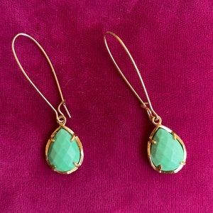 Kendra Scott Dee Drop Earrings in Gold and Mint